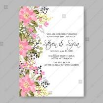 wedding photo -  Sakura pink cherry blossom flowers japan wedding invitation vector template vector download