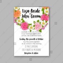 wedding photo -  Chrysanthemum Wedding invitation card template