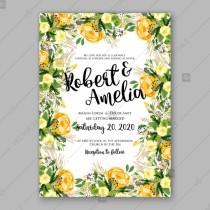 wedding photo -  Wedding invitation card Template Yellow rose