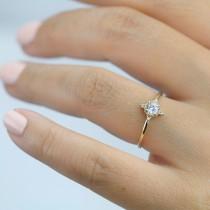 wedding photo - engagement ring, Diamond ring, dainty engagement ring, simple ring, minimal ring, promise ring, delicate ring, anniversary ring
