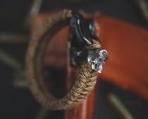 wedding photo - Maroon Beret bead + Fishtail weave - Paracord style bracelet