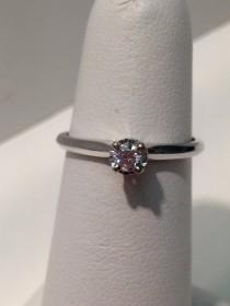 wedding photo - Handmade Antique Diamond Engagement Ring, 14K Gold, Engagement Ring, Engagement, Diamond Ring, Solitaire Diamond Jewelry, Solitaire Ring