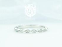 wedding photo -  Womens wedding band, Eternity band with natural diamonds made with 14k white gold