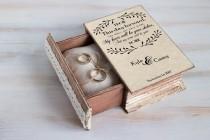 wedding photo - Ring bearer box, personalized ring box, Wedding ring box, Unique wedding box, Engagement ring box, Jewellry box Wedding ring holder Book box