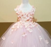 Light pink hydrangea flower tutu dress/ Flower girl dress/Party dress(Aqua,white,ivory,burgundy,blue,lavender,yellow many colors available) wedding photo - Light pink hydrangea flower tutu dress/ Flower girl dress/Party dress(Aqua,white,ivory,burgundy,blue,lavender,yellow many colors available)