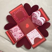 Love Exploding Gift Box, Includes pockets, envelopes, fold out pieces, note pages. 8 Lid Pattern Choices and BONUS mini pillow box wedding photo - Love Exploding Gift Box, Includes pockets, envelopes, fold out pieces, note pages. 8 Lid Pattern Choices and BONUS mini pillow box