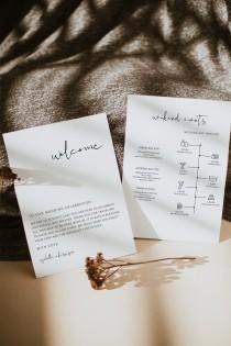 Adella - Minimalist Wedding Timeline Template, Editable Wedding Timeline, Wedding Welcome Letter Itinerary, Templett Wedding Timeline wedding photo - Adella - Minimalist Wedding Timeline Template, Editable Wedding Timeline, Wedding Welcome Letter Itinerary, Templett Wedding Timeline