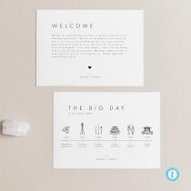 Minimalist Wedding Timeline Template Wedding day Itinerary Welcome Bag Note Wedding schedule Printable Order of Events Wedding Icon 21 wedding photo - Minimalist Wedding Timeline Template Wedding day Itinerary Welcome Bag Note Wedding schedule Printable Order of Events Wedding Icon 21