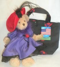 Easter, Red Hat Society, Bear, Purse, Gift for Little Girl, Gift for Red Hat Society member, Mothers Day, Birthday, Anniversary wedding photo - Easter, Red Hat Society, Bear, Purse, Gift for Little Girl, Gift for Red Hat Society member, Mothers Day, Birthday, Anniversary