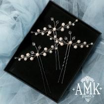 wedding photo -  Small hair pins, set of bridal hair pins