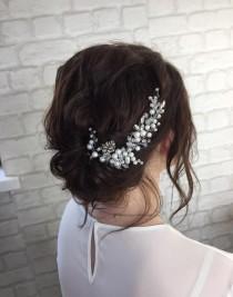 wedding photo -  Wedding accessories for hair, hair vine, BridalHair Accessories, Silver Hair Piece Bridesmaid, hair jewelry for bride, bride hair piese