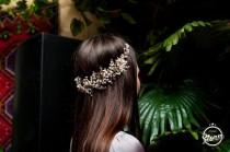 wedding photo -  Exclusive very long Wedding vine, bridal wreath, wedding headpiece, Bridal Headpiece, Wedding Hair Accessories, bridal wreath, wreath, vine