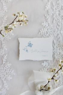 wedding photo -  Place Cards, Sample Place Cards, Name Card, Wedding Place Card, Dusty blue Wedding