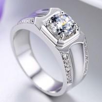 wedding photo -  Buy - 1.5 Ct Men's Moissanite Ring 