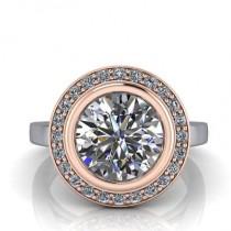 wedding photo -  Affordable 1.5ct Rose Gold Moissanite Ring | Free Shipping