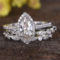 wedding photo -  2.60 Ct White Moissanite Marquise Cut Classic Wedding Ring For online