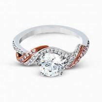 wedding photo -  Buy 2 ct rose gold Moissanite Ring | Twisted ring