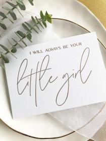 I Will Always Be Your Little Girl Wedding Day Card for Parents, Mom Gift Wedding, Card Dad, Gift For Mother Of Bride, Father of the Bride wedding photo - I Will Always Be Your Little Girl Wedding Day Card for Parents, Mom Gift Wedding, Card Dad, Gift For Mother Of Bride, Father of the Bride