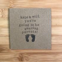 Personalised new baby/ pregnancy congratulations card - You're going to be amazing parents wedding photo - Personalised new baby/ pregnancy congratulations card - You're going to be amazing parents