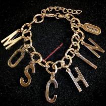 wedding photo -  Moschino Logo Letters Chain Bracelet Gold