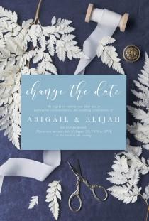 Addressed & Printed Wedding postponed postcard, Wedding postponement card, Save our new date postcard, Wedding announcement card wedding photo - Addressed & Printed Wedding postponed postcard, Wedding postponement card, Save our new date postcard, Wedding announcement card