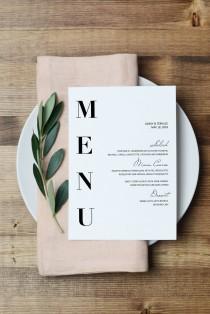 Wedding Menu Template, Modern Menu cards Template, Minimal menu Template, Wedding Menu printable, Simple Menu printable, Party Menu, ZL16 wedding photo - Wedding Menu Template, Modern Menu cards Template, Minimal menu Template, Wedding Menu printable, Simple Menu printable, Party Menu, ZL16