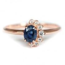 wedding photo -  Shop Now Sapphire Ring Rose Gold Online : Gemone Diamond