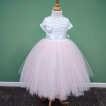 Blush Pink Tutu Dress/Blush Flower Girl Tutu Dress/Toddler Tutu Dress/Birthday Tutu Dress/Princess Tutu Dress/Long Tutu Dress wedding photo - Blush Pink Tutu Dress/Blush Flower Girl Tutu Dress/Toddler Tutu Dress/Birthday Tutu Dress/Princess Tutu Dress/Long Tutu Dress