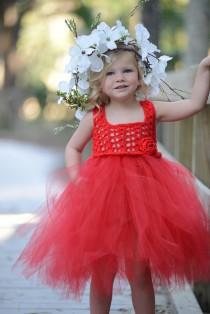 Red Flower Girl Dress/Red Tutu Dress/Red Toddler Tutu Dress/Red Princess Tutu Dress/Red Birthday Tutu Dress/Red Long Tutu Dress wedding photo - Red Flower Girl Dress/Red Tutu Dress/Red Toddler Tutu Dress/Red Princess Tutu Dress/Red Birthday Tutu Dress/Red Long Tutu Dress