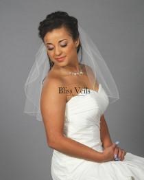 One Layer Shoulder Length Wedding Veil - Pencil Edge - 10 Sizes & Colors! Fast Shipping! wedding photo - One Layer Shoulder Length Wedding Veil - Pencil Edge - 10 Sizes & Colors! Fast Shipping!