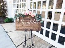 Last Name Wedding Welcome Sign - Rustic Wood Wedding Sign - Chantilly Collection wedding photo - Last Name Wedding Welcome Sign - Rustic Wood Wedding Sign - Chantilly Collection