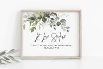 wedding photo - Let Love Sparkle Sign, Greenery Sparkler Wedding Sign, Sparkler Send Off Sign, Instant Download, TEMPLETT, WLP-HER 1532