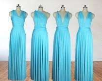 wedding photo - Turquoise bridesmaid dress infinity dress long bridesmaid dress bridesmaids dresses long dress convertible dress maternity gown party dress
