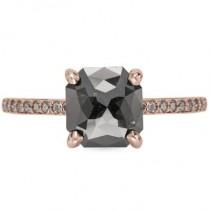 wedding photo -  Shop Asscher Rose-cut Rustic Diamond Engagement Ring 
