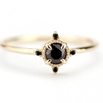 wedding photo -  Buy 0.44Ct Delicate Engagement Ring In Yellow Gold