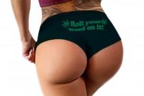 wedding photo - Roll Your Weed On It 4:20 Panties Sexy Funny Naughty Boy Short Bachelorette Stoner Chick Gift Booty Panty Womens Underwear