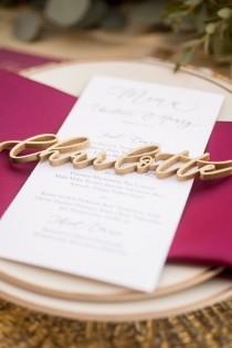 wedding photo - Custom Name Place Cards, Laser Cut Table Decor, Guest Names, Personalized Place Cards, Guest Card, Seating Chart Names