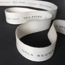wedding photo - Natural Cotton wedding ribbon, personalised with your message.