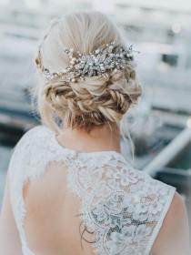 wedding photo - Wedding Hair Accessories, Bridal Comb, Wedding Comb, Bridal Hair Accessories, Bridal Headpiece ~ "Katya" Large Bridal Hair Comb