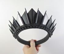 wedding photo - Black Blade Crown - by Loschy Designs