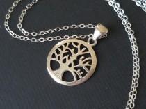 wedding photo -  Tree of Life Sterling Silver Necklace, Wedding Tree of Life Necklace, Mother of the Bride Gift Mother of The Groom Gift Tree of Life Jewelry