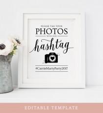 wedding photo - Wedding Hashtag Sign Printable Hashtag Sign for Wedding, Hashtag Wedding Sign
