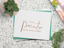 wedding photo - To my parents on my wedding day card - on-the-day wedding cards - foil parents, mother, father card - ANNIE-PA