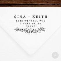 wedding photo - Return Address Stamp #111 - Wooden or Self-Inking - Personalized - Gifts, Weddings, Newlyweds, Housewarming - INCLUDES HANDLE