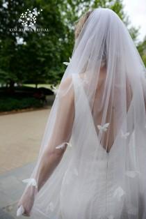 CARA veil, butterfly veil, fingertip veil, sparkle veil, sheer veil, glitter veil, bridal veil, wedding veil, wedding photo - CARA veil, butterfly veil, fingertip veil, sparkle veil, sheer veil, glitter veil, bridal veil, wedding veil,