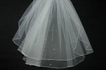 Holy, Communion Veil, Crystal Cross, Wedding, Bridal, 2 Tier, Bouffant, White, Ivory, Short, Catholic, Waist, Elbow, Length, LB Veils 140 UK wedding photo - Holy, Communion Veil, Crystal Cross, Wedding, Bridal, 2 Tier, Bouffant, White, Ivory, Short, Catholic, Waist, Elbow, Length, LB Veils 140 UK