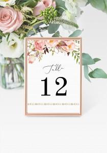Boho Table Numbers 5x7" INSTANT DOWNLOAD, Printable Wedding Table Numbers, DIY Printable Decorations, Templett, Editable, INSW012 wedding photo - Boho Table Numbers 5x7" INSTANT DOWNLOAD, Printable Wedding Table Numbers, DIY Printable Decorations, Templett, Editable, INSW012