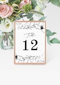 Rustic Table Numbers 5x7" INSTANT DOWNLOAD, Printable Wedding Table Numbers, DIY Printable Decorations, Templett, Editable, INSW019 wedding photo - Rustic Table Numbers 5x7" INSTANT DOWNLOAD, Printable Wedding Table Numbers, DIY Printable Decorations, Templett, Editable, INSW019