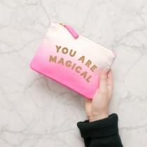 You Are Magical Pouch - Magic Pouch - Pink Ombre Zip Pouch - Small Makeup Bag - Small Cosmetics Pouch - Alphabet Bags wedding photo - You Are Magical Pouch - Magic Pouch - Pink Ombre Zip Pouch - Small Makeup Bag - Small Cosmetics Pouch - Alphabet Bags