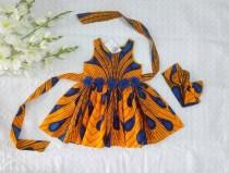 Ankara Baby Girls Dress With Head Wrap , African Dress, African girl dress, Ankara dresses, African Print Dress, Toddler dresses, Dresses wedding photo - Ankara Baby Girls Dress With Head Wrap , African Dress, African girl dress, Ankara dresses, African Print Dress, Toddler dresses, Dresses